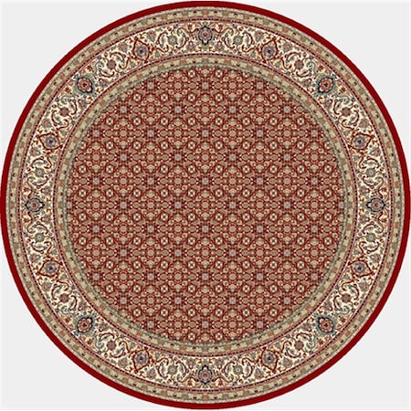 Dynamic Rugs Ancient Garden 7.10 Round 57011-1414 Rug - Red/Ivory ANR8570111414